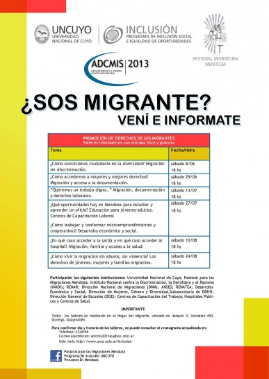 imagen Promueven talleres informativos para las minorías migrantes