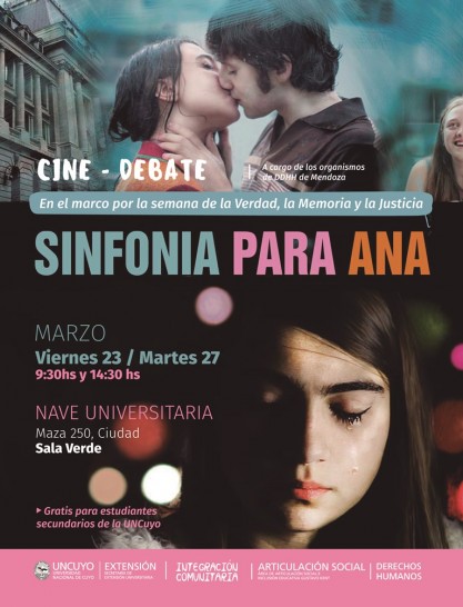 imagen Cine-debate para estudiantes de los colegios de la UNCUYO