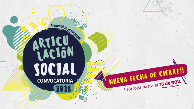 imagen Nueva fecha de cierre para participar de la Convocatoria 2018 de Articulación Social