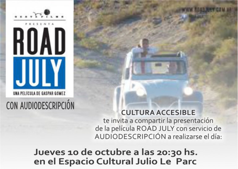 imagen Presentarán Road July de manera accesible 