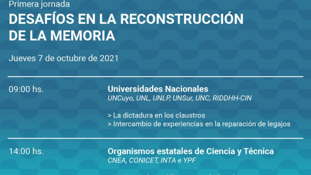 imagen Desafíos en la reconstrucción de la memoria, tema de una jornada