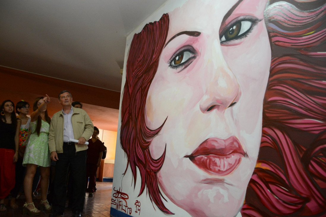 imagen Mural que evoca la lucha contra la violencia de género
