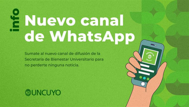 imagen La Secretaría de Bienestar Universitario tiene su canal oficial de WhatsApp