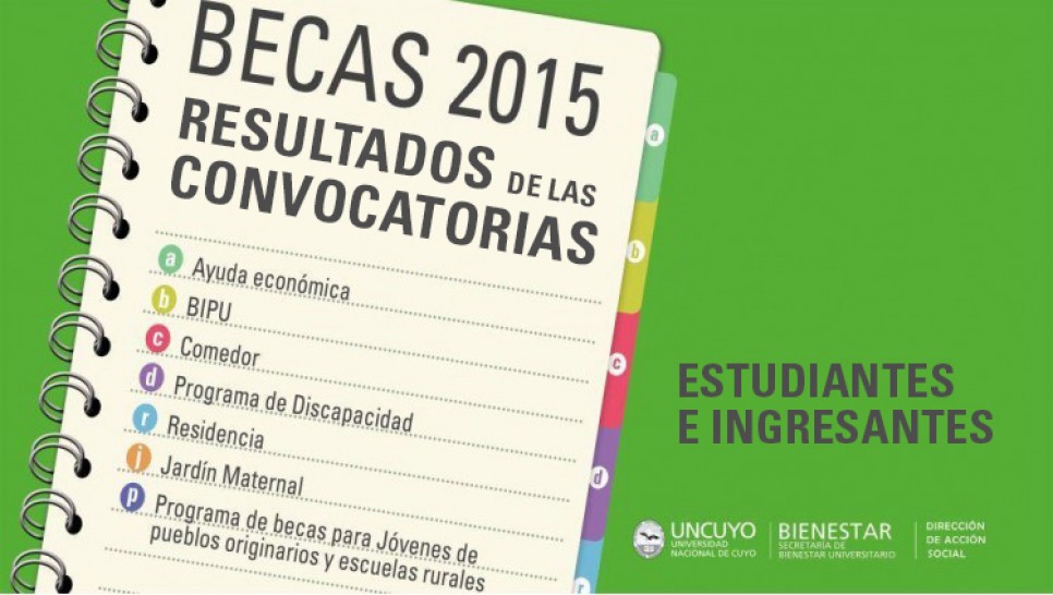 imagen Resultados de las Convocatorias a Becas 2015 para estudiantes e ingresantes