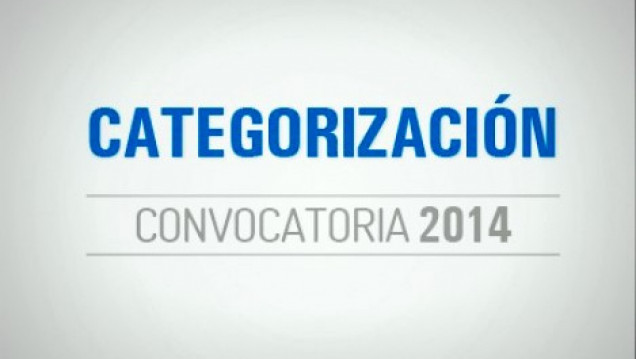 imagen CATEGORIZACIÓN 2014. INFORME DE AVANCE