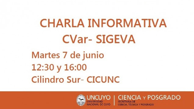 imagen Charla informativa CVAR- SIGEVA