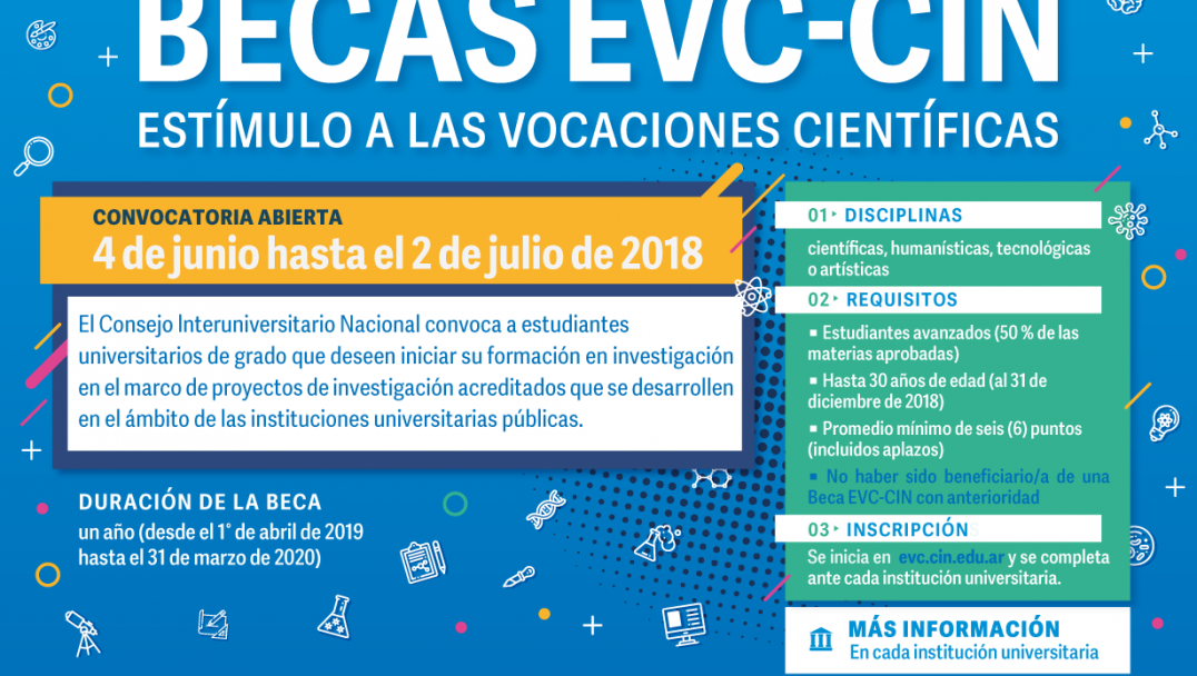 imagen Becas de Estímulo a las Vocaciones Científicas 2018