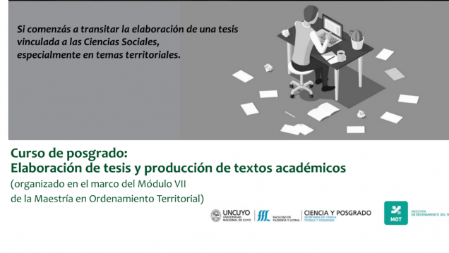 imagen Curso de Posgrado: Elaboración de tesis y Producción de textos académicos. 