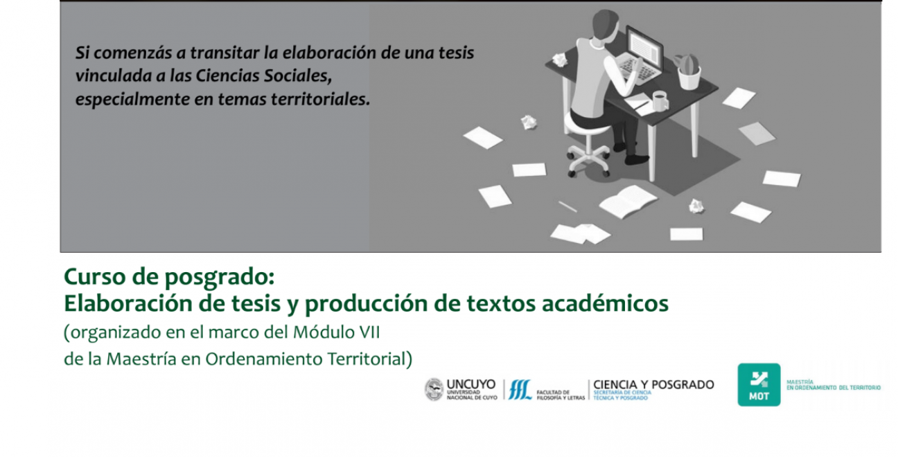 imagen Curso de Posgrado: Elaboración de tesis y Producción de textos académicos. 