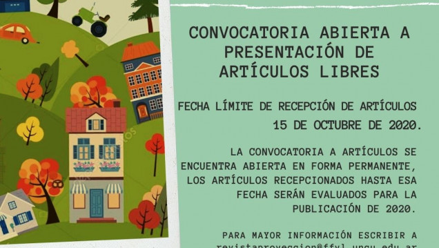 imagen CONVOCATORIA A PRESENTACIÓN DE ARTÍCULOS