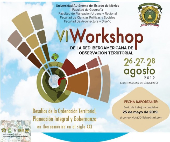 imagen Participación en el VI Workshop de la Red Iberoamericana de Observación Territorial (RIDOT)