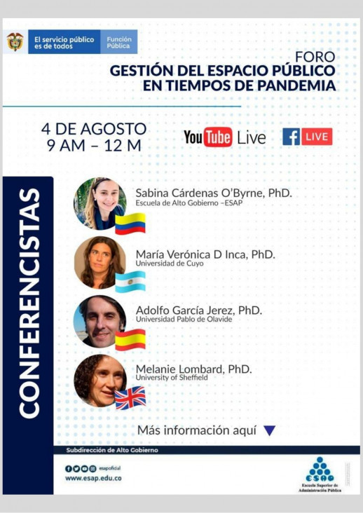 imagen Foro virtual: Gestión del Espacio Público en tiempos de pandemia 