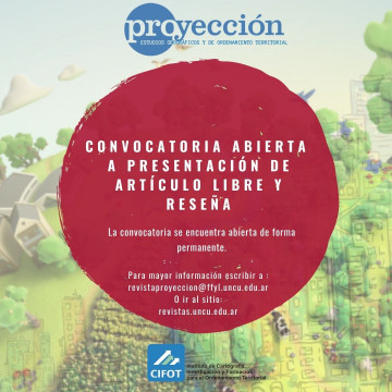 CONVOCATORIA A PRESENTACIÓN DE ARTÍCULO LIBRE Y RESEÑA