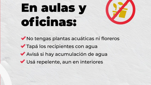 imagen UNCUYO sin Dengue: en aulas y oficinas