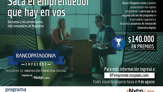 imagen Inscripciones abiertas para Banco Patagonia Emprende