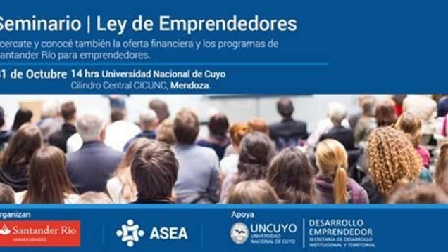 imagen Realizarán seminario para explicar detalles sobre la Ley de Emprendedores en la UNCUYO