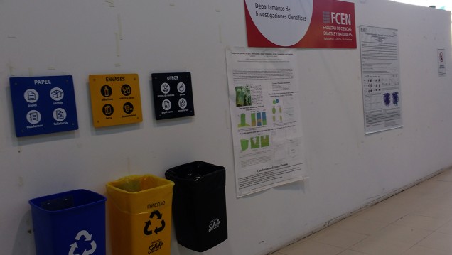 imagen Ya se pueden separar los residuos en la Facultad de Ciencias Exactas y Naturales