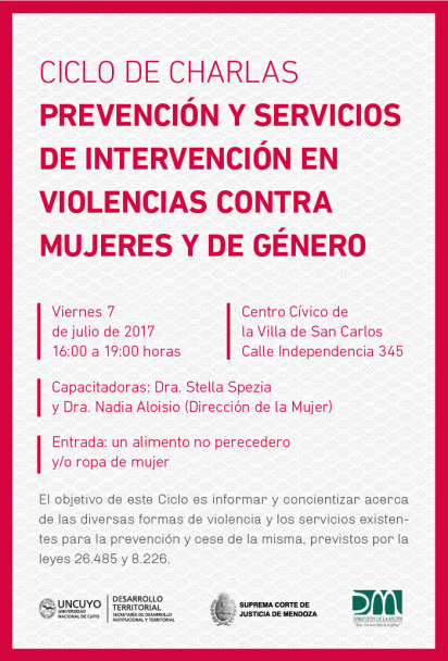 imagen Charla sobre prevención y servicios de intervención en casos de violencia de género en San Carlos