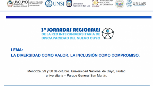 imagen III Jornadas Regionales de Discapacidad de Nuevo Cuyo 2026- Segunda Circular