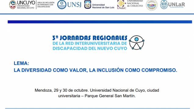 imagen III Jornadas Regionales de Discapacidad de Nuevo Cuyo 2026- Segunda Circular