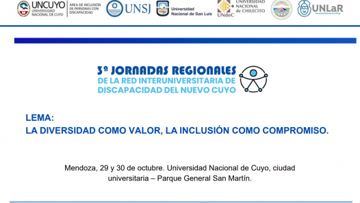 imagen III Jornadas Regionales de Discapacidad de Nuevo Cuyo 2026
