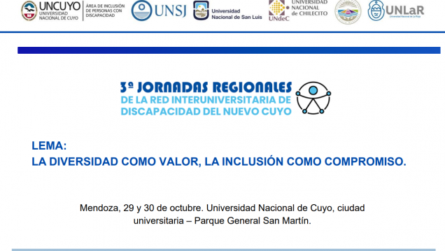 imagen III Jornadas Regionales de Discapacidad de Nuevo Cuyo 2026