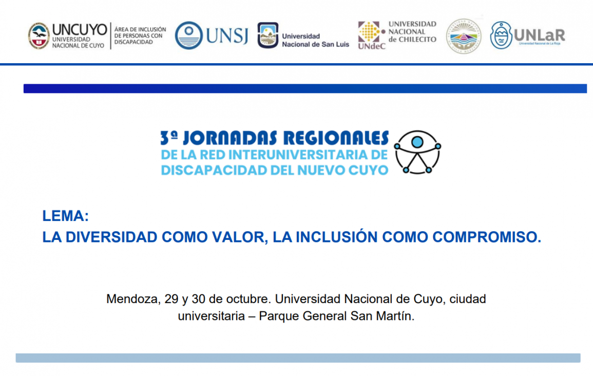 imagen III Jornadas Regionales de Discapacidad de Nuevo Cuyo 2026