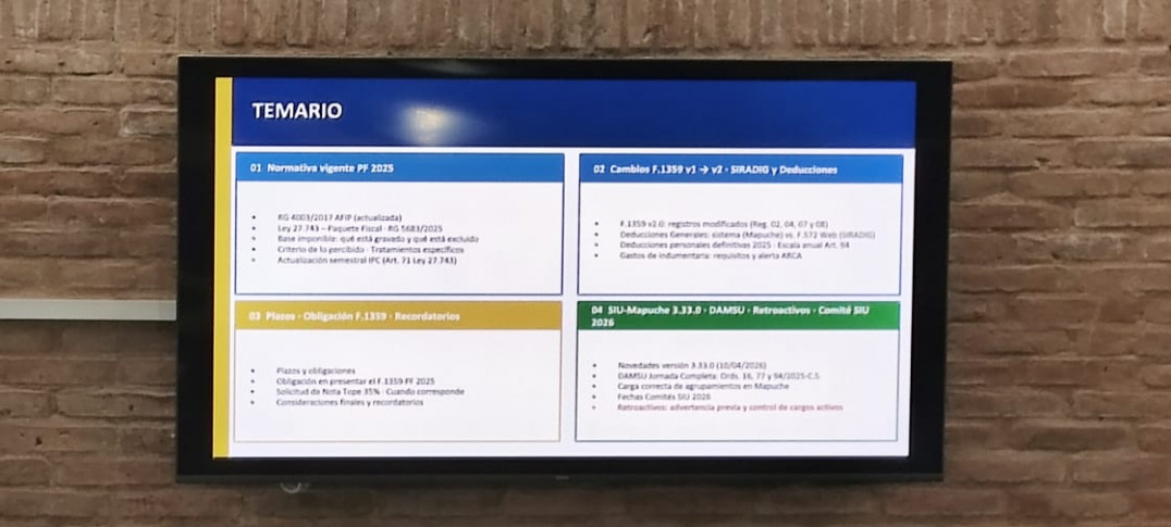 imagen La UNCUYO fortalece la capacitación interna con una jornada sobre la liquidación anual del Impuesto a las Ganancias