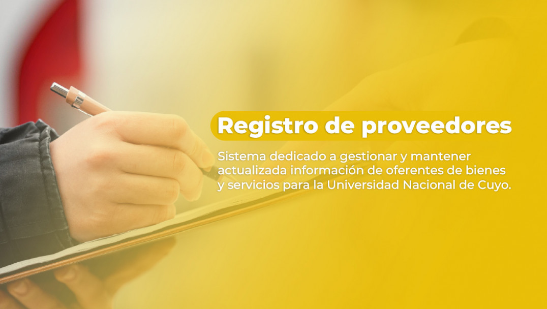 imagen Registro de Proveedores UNCUYO