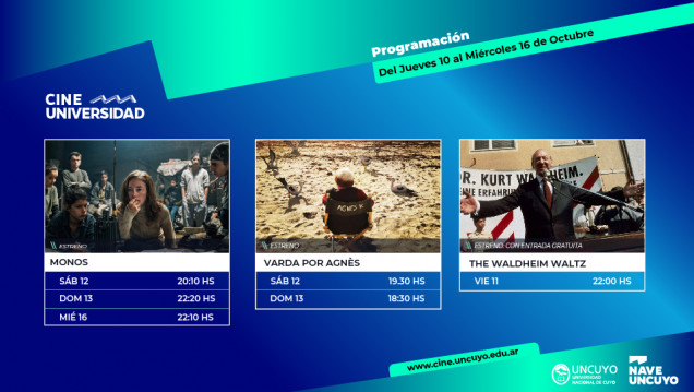 imagen Programación Cine Universidad del 10 al 16 de octubre