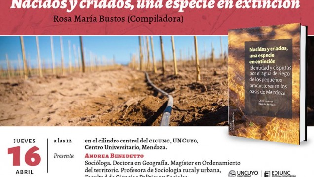 imagen EDIUNC presenta un libro sobre los conflictos del agua en Mendoza