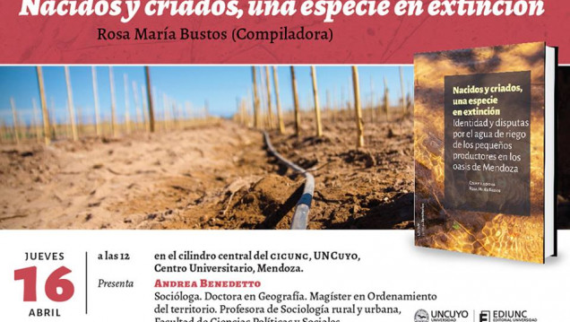 imagen EDIUNC presenta un libro sobre los conflictos del agua en Mendoza