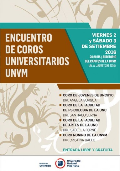 imagen El Coro de Jóvenes participará de un encuentro en Villa María, Córdoba