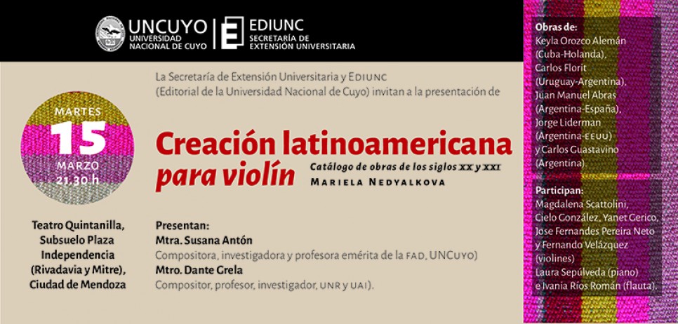 imagen La Ediunc presenta un catálogo sobre obras latinoamericanas compuestas para violín 