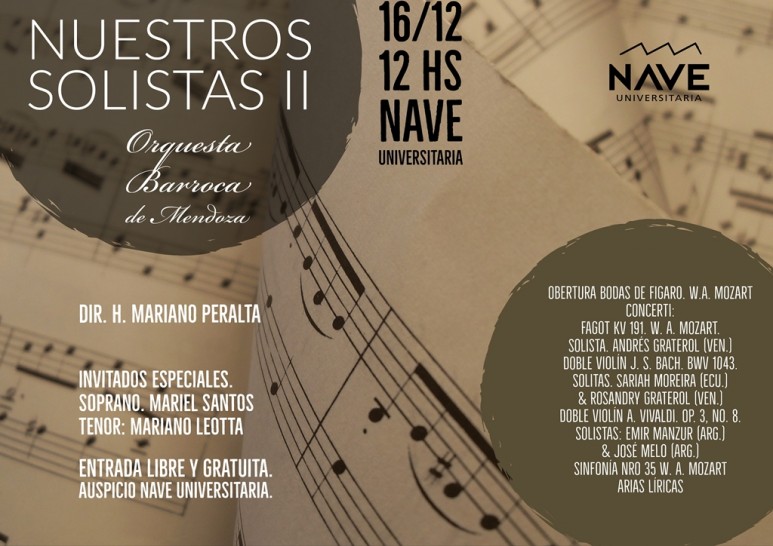 imagen La Orquesta Barroca realizará su segundo concierto en la Nave Universitaria
