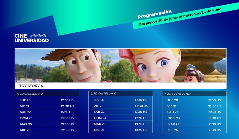 imagen La programación del Cine Universidad arranca con el estreno más esperado, llega Toy Story 4 