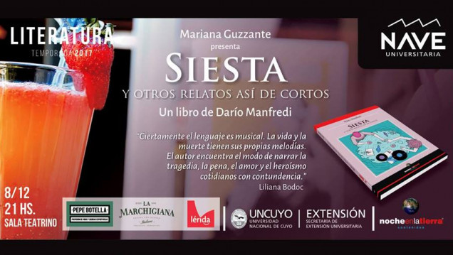 imagen Se presenta el libro «Siesta (y otros relatos así de cortos)» de Darío Manfredi