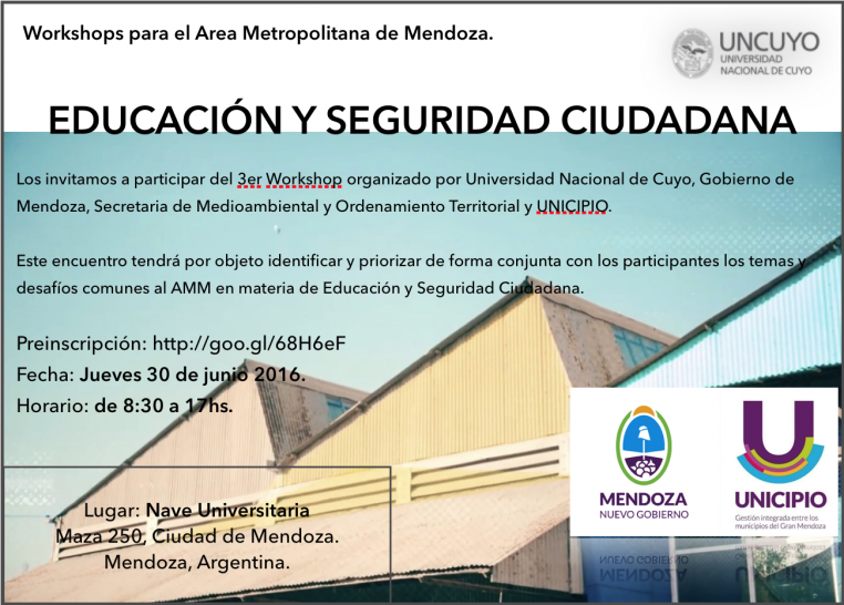 imagen La Universidad Nacional de Cuyo invita a participar en el tercer workshop del programa Unicipio