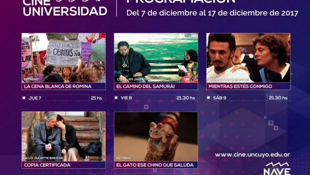 imagen Programación de Cine Universidad del 7 al 17 de diciembre