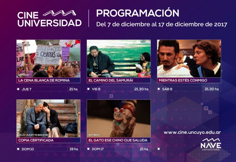 imagen Programación de Cine Universidad del 7 al 17 de diciembre