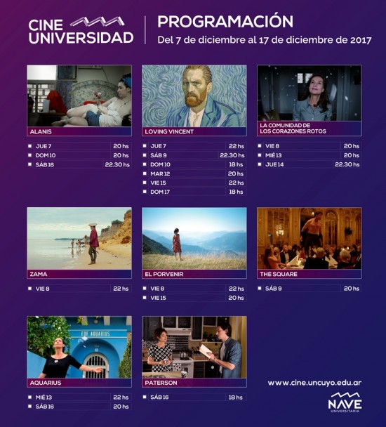 imagen Programación de Cine Universidad del 7 al 17 de diciembre