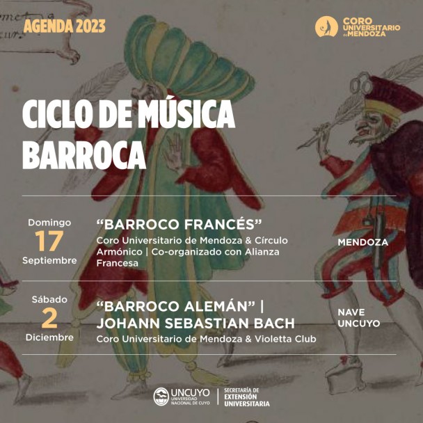 imagen Danzas y afectos del mundo francés, la nueva propuesta del Coro Universitario de Mendoza junto al Círculo Armónico 