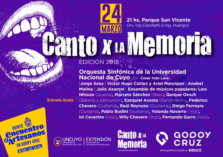 imagen La Orquesta Sinfónica participará del Festival «Canto X la Memoria»