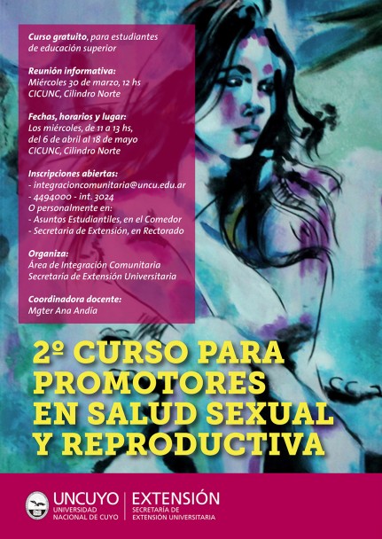 imagen El Área de Integración Comunitaria realizará nuevamente el Curso de Formación de Promotores en Salud Sexual y Reproductiva