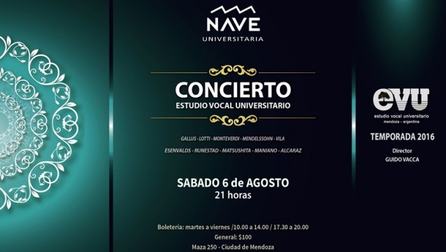 imagen El Estudio Vocal Universitario festeja su 19º Aniversario con un concierto en la Nave