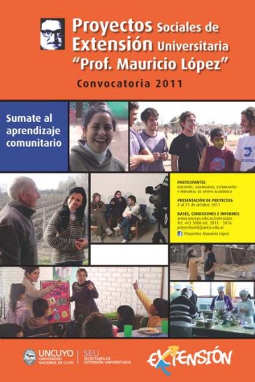 imagen Comienza la Convocatoria 2011 de los Proyectos de Extensión Universitaria "Prof. Mauricio López"