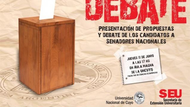 imagen Debate: Presentación de propuestas y debate de candidatos a Senadores Nacionales