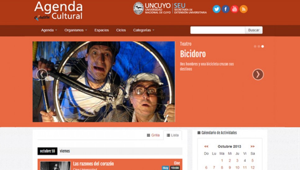 imagen Agenda Cultural de la Universidad Nacional de Cuyo