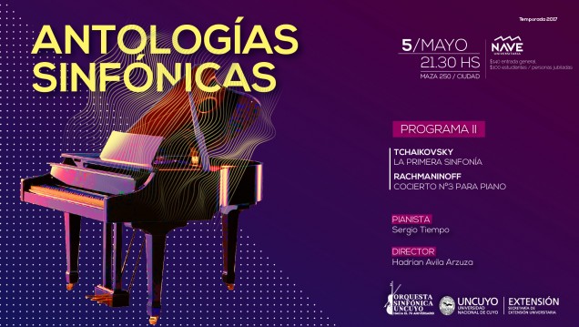 imagen El reconocido pianista Sergio Tiempo se presenta con la Orquesta Sinfónica de la UNCuyo  