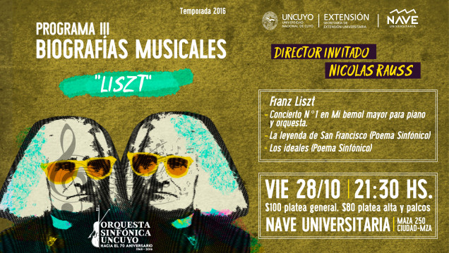 imagen Culmina el Ciclo de Biografías Musicales con un tributo a Franz Liszt